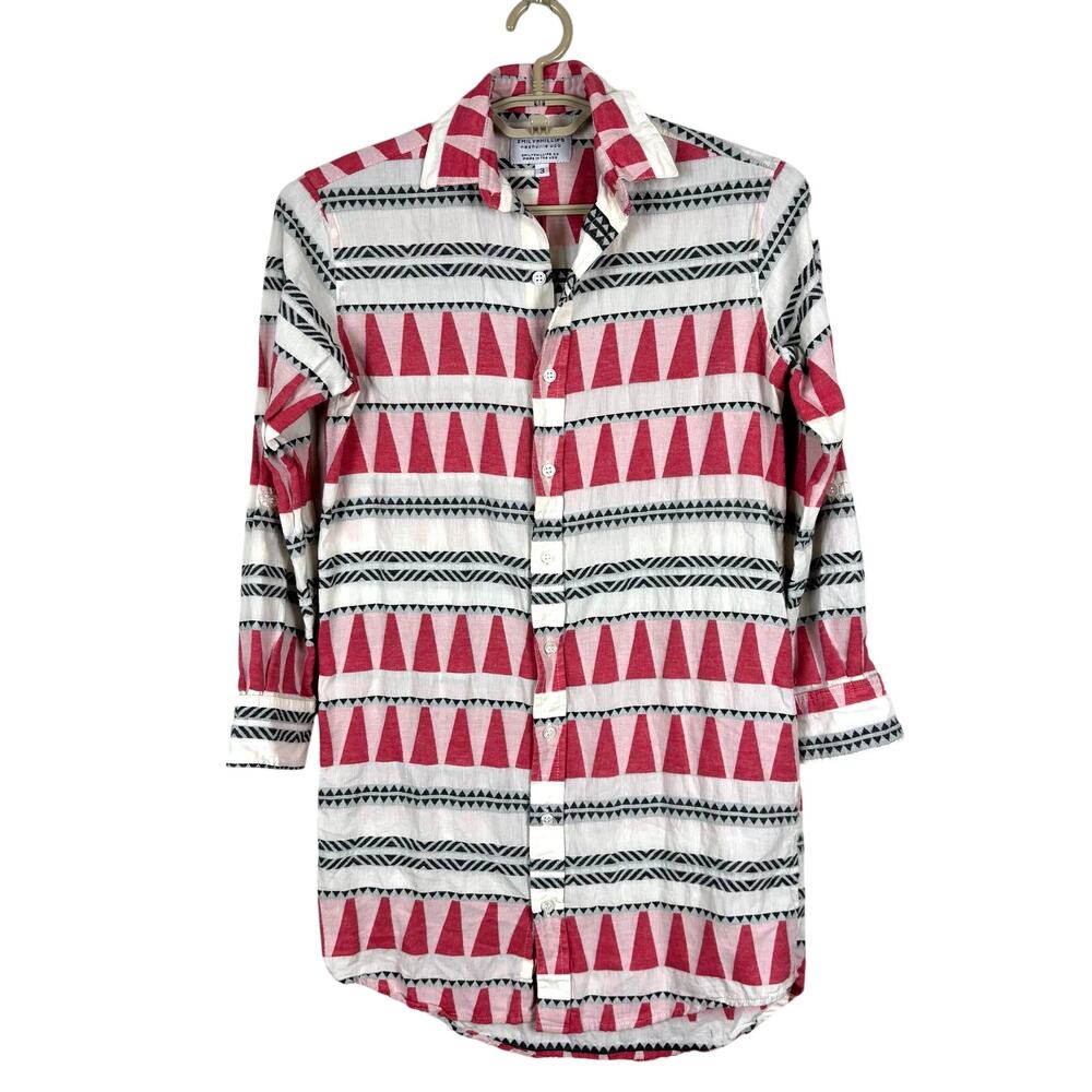 Emily Phillips Nashville The Girlfriend Shirt Dress size 3 (M) southwest preppy